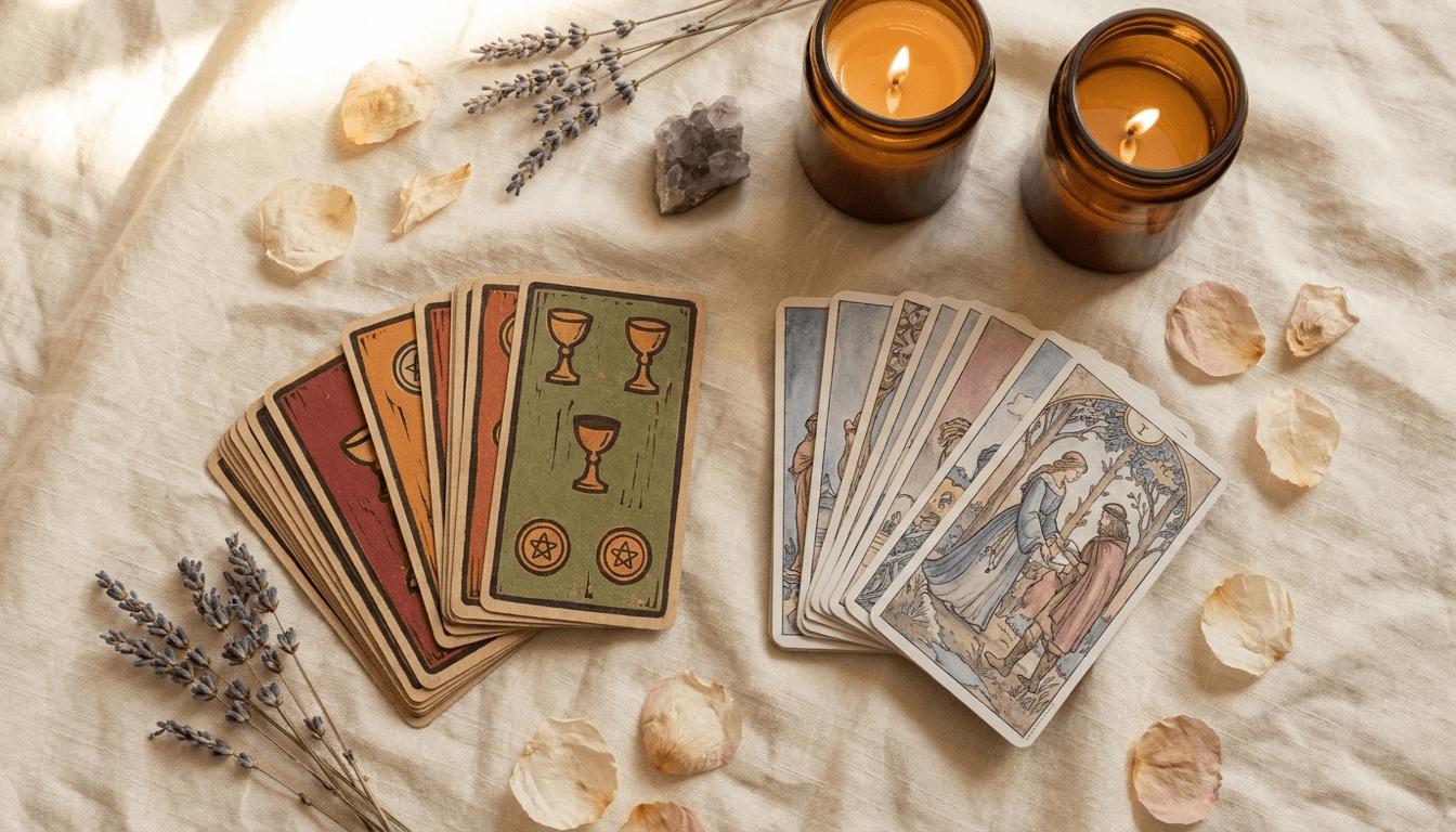 Tarot de Marselha ou Rider-Waite: qual baralho escolher
